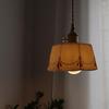 Retro Japanese Brass Glazed Ceramic Pendant Light for Bedroom, Dining, Bar, or Bay Window
