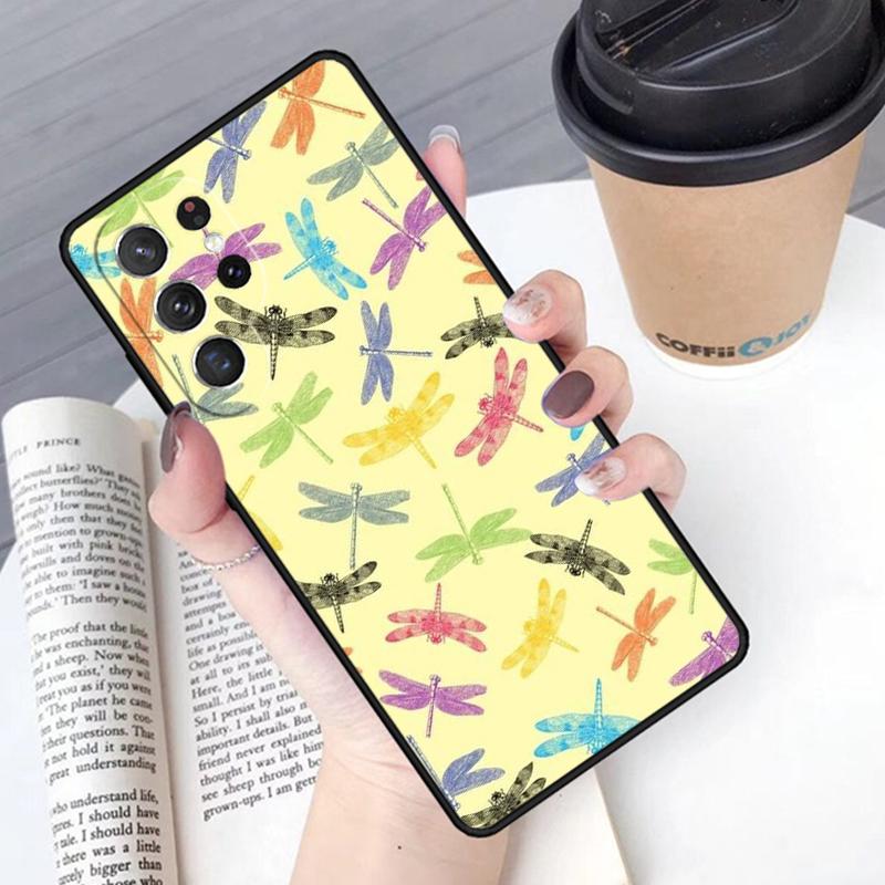 Dragonfly Pattern phone case Cover For Samsung Galaxy S24 S25 Ultra S21 S22 Ultra S10E Note 10 Plus Note 20 FE S23