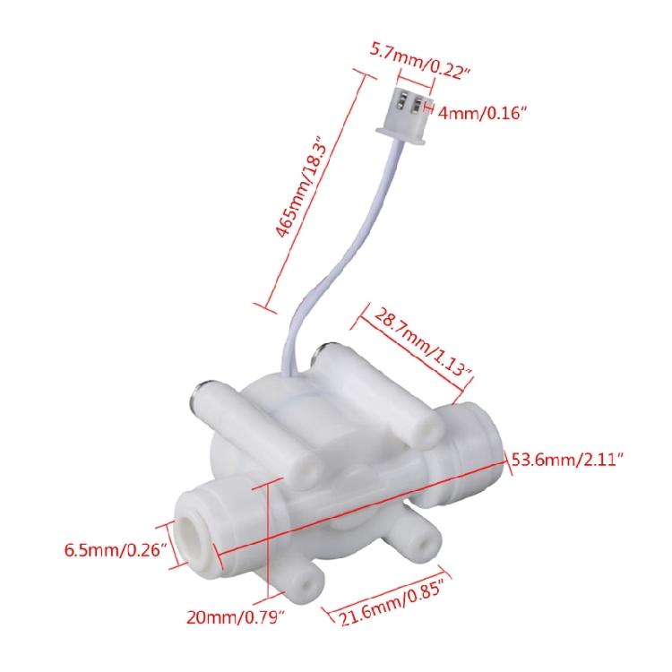 Liquid Water Flow Sensor Counter 1/4'' Quick Plug Plastics Turbine Flowmeter