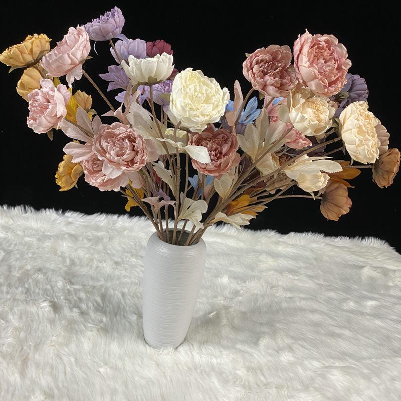 

Four-Headed Guochao Peony Artificial Flowers for Indoor Decoration