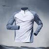 2Pcs/Set Men's Quick-drying Fitness Suit Half-zip T-shirt Trouser Set Sports Track Field Clothes Breathable Sportswear for Running Cycling