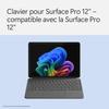 Clavier pour tablette Microsoft Surface Pro 12 pouces - Ardoise