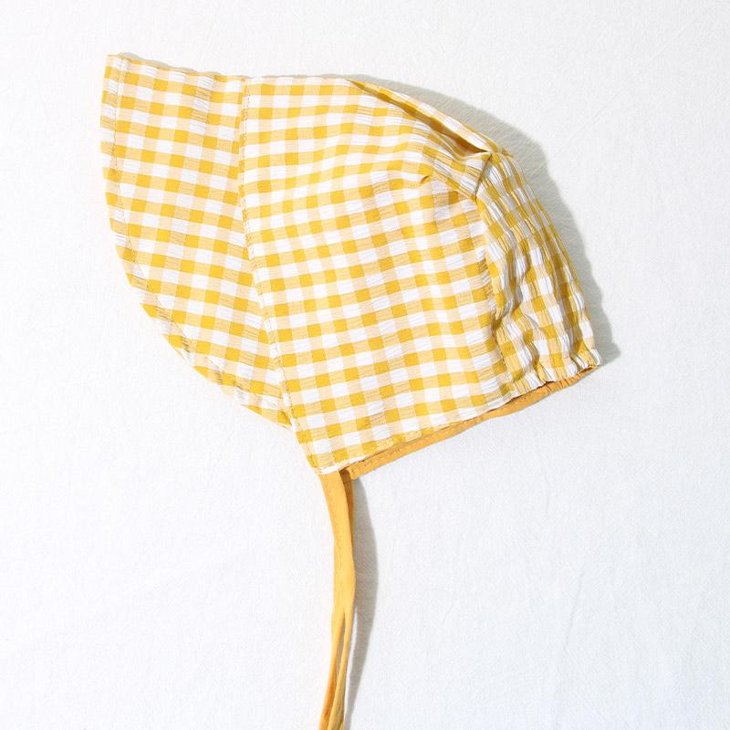 

Double Sided Plaid Baby Bucket Hat Summer Cotton Infant Sun Visor Cap Korean Solid Color Reversible Kids Fisherman Caps Bonnet 3-24 Months
