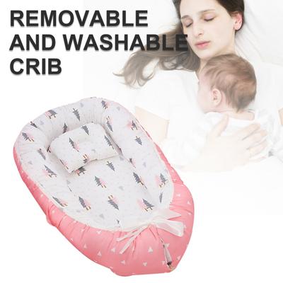 Babynest, hautfreundliche, abnehmbare Babyliege aus Baumwolle mit hohem Schutz für zu Hause