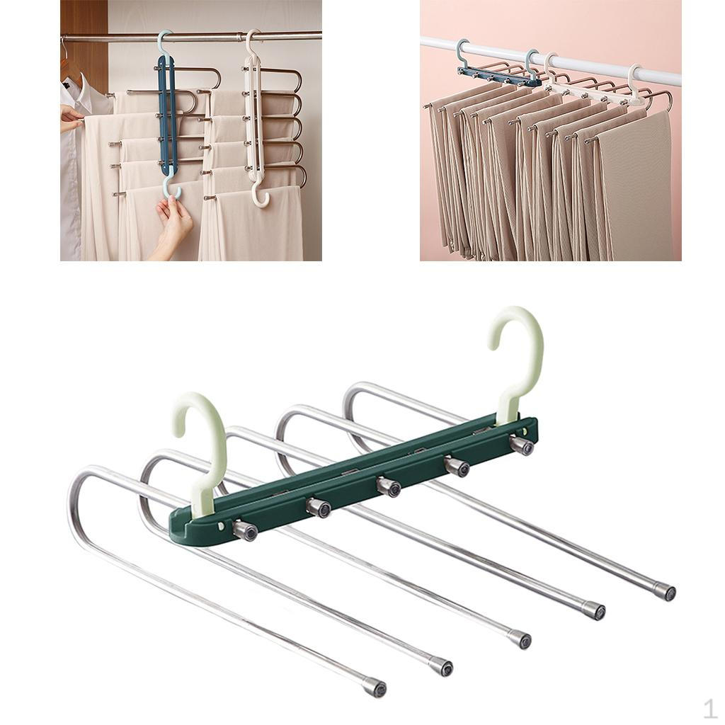 Регулируемый не настенный органайзер-вешалка для брюк экономия места зелёный 990₽