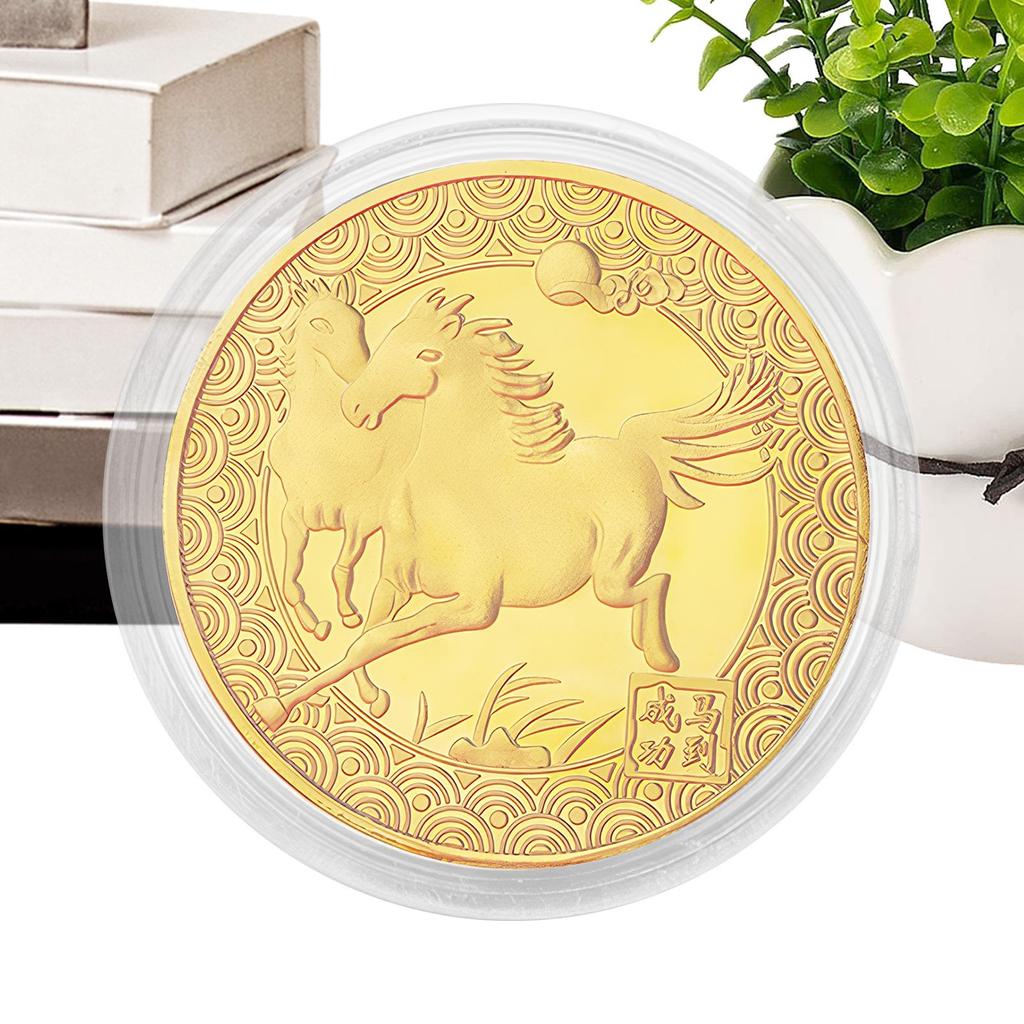 Commemorative Coin Souvenir Collectible Horse Tokens Embossed Collectibles Horse Coin for Friends Women Men Kids new year