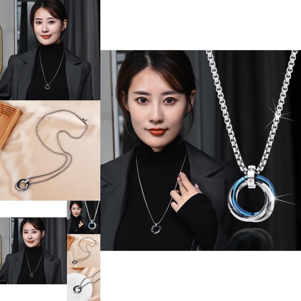 Trendy Titanium Steel Necklace For Men And Women With Minimalist Geometric Design Ideal For Casual Wear And Gifts