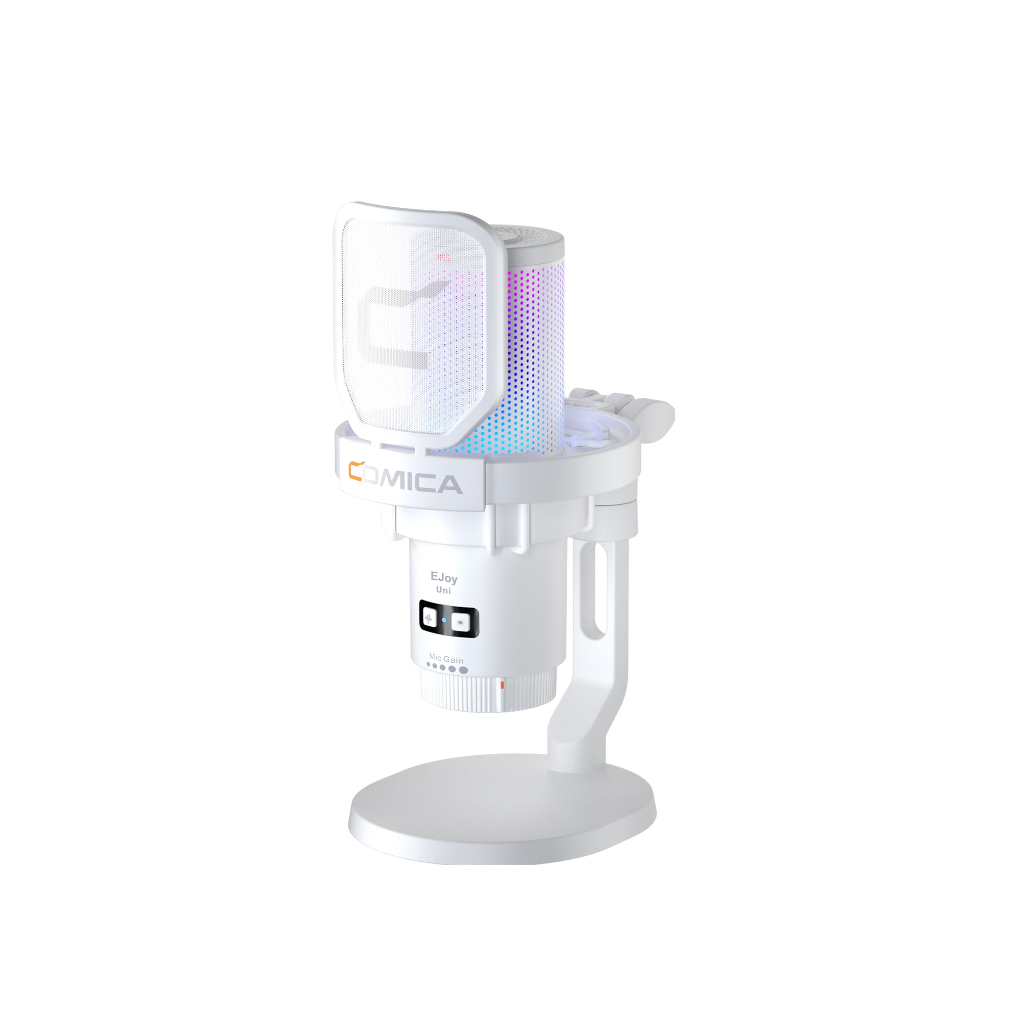 

PC Microphone Comica USB Condenser Microphone Gaming Microphone Unidirectional Microphone Set RGB Lighting Noise Reduction One Touch Mute Web