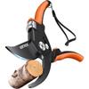 8.5" Pruning Shears for Gardening, Unique Stepless Handle OpeningProfessional