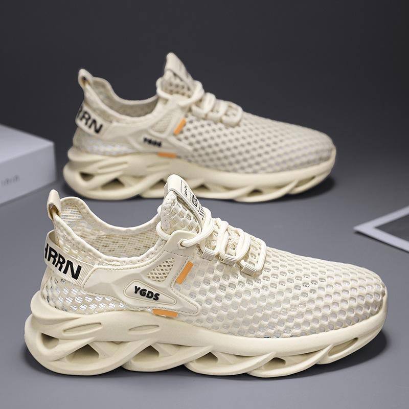 

Casual sports shoes men s breathable hollow men s shoes summer 2025 new mesh shoes student platform heightening shoes 44