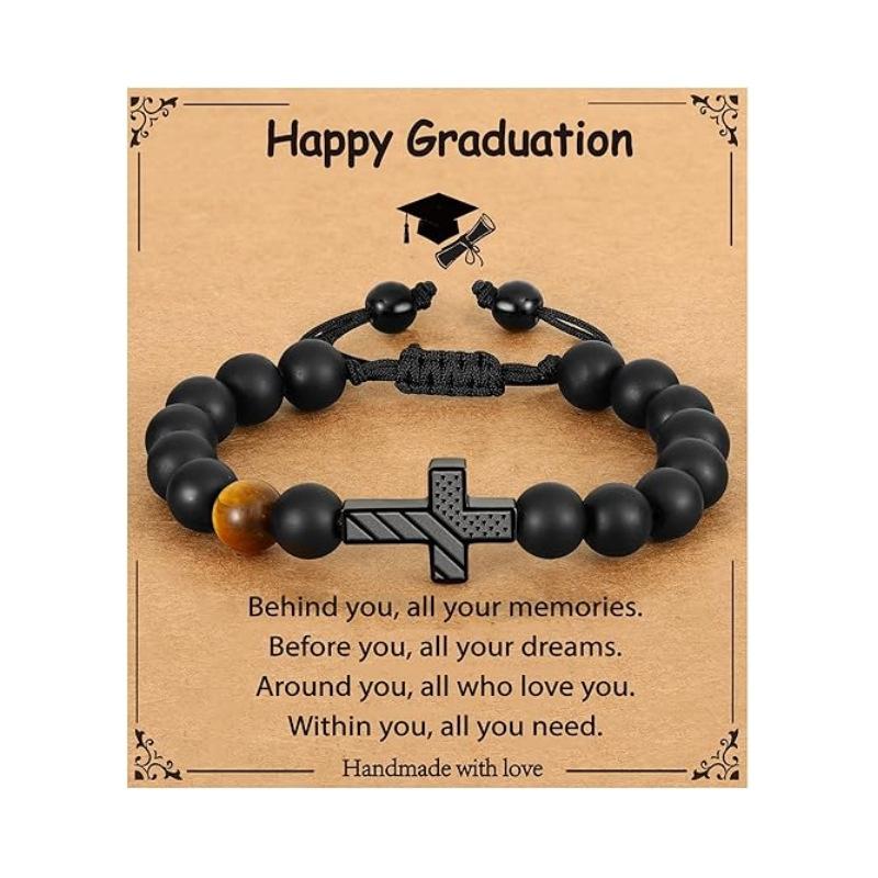 JYL TS Bracelet  Men's American Flag Cross Eye Boosts Patriotism & Luck