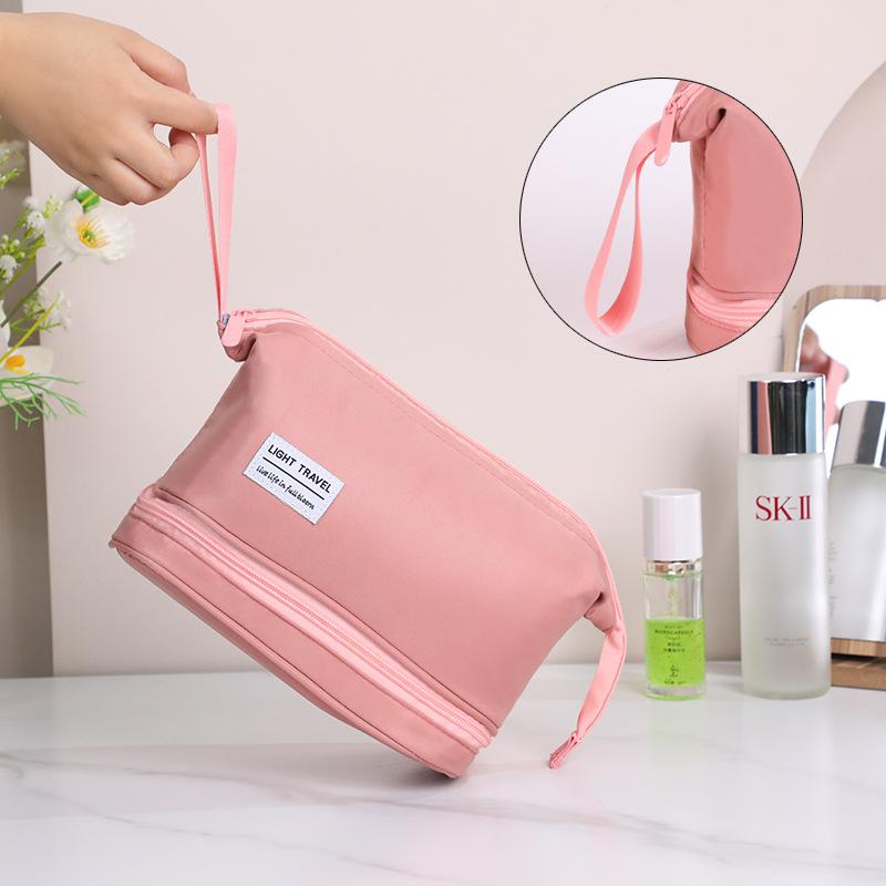 Large-capacity Double-layer Toiletry Bag, Dry and Wet Separation, Korean Cosmetic Storage Bag, Portable Cosmetic Bag