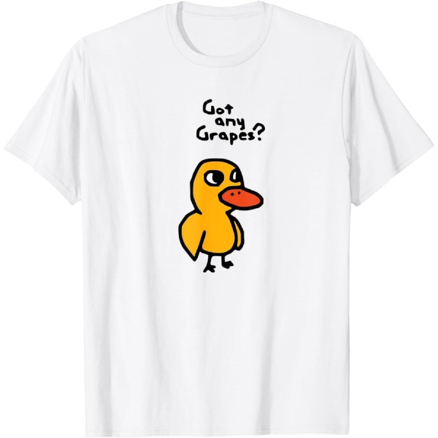 HYETYDV The Duck Song Got Any Grapes Ice Fresh Lemonade Funny Meme T-Shirt XXXXXL белый