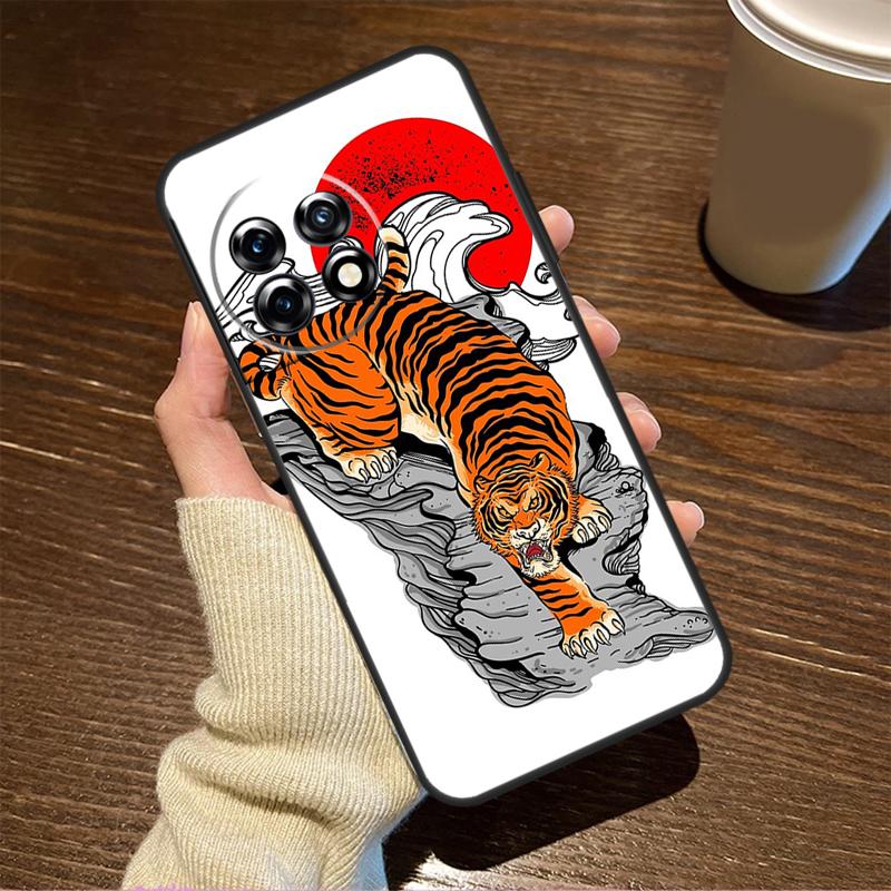 Tiger Red Sun Japan Art For OnePlus 15 13 12 11 15R 13R 12R 8T 10T 13T Case For OnePlus Nord 5 CE 2 3 4 Lite N20 N30