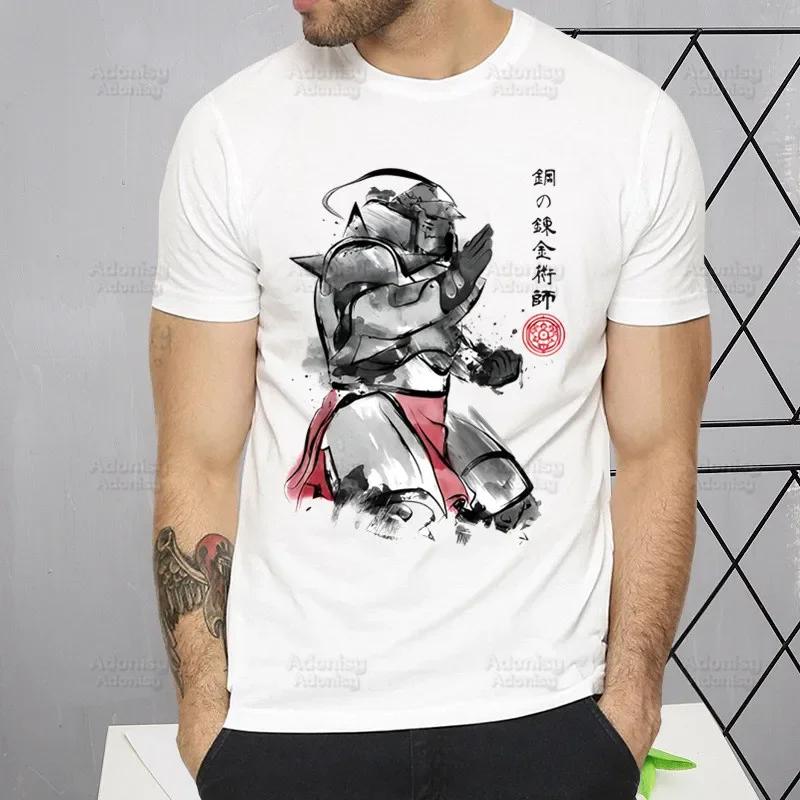 Tričko Fullmetal Alchemist Harajuku Alphonse Elric Trička Krátký rukáv Móda Ležérní Edward Elric Tričko Topy Trička