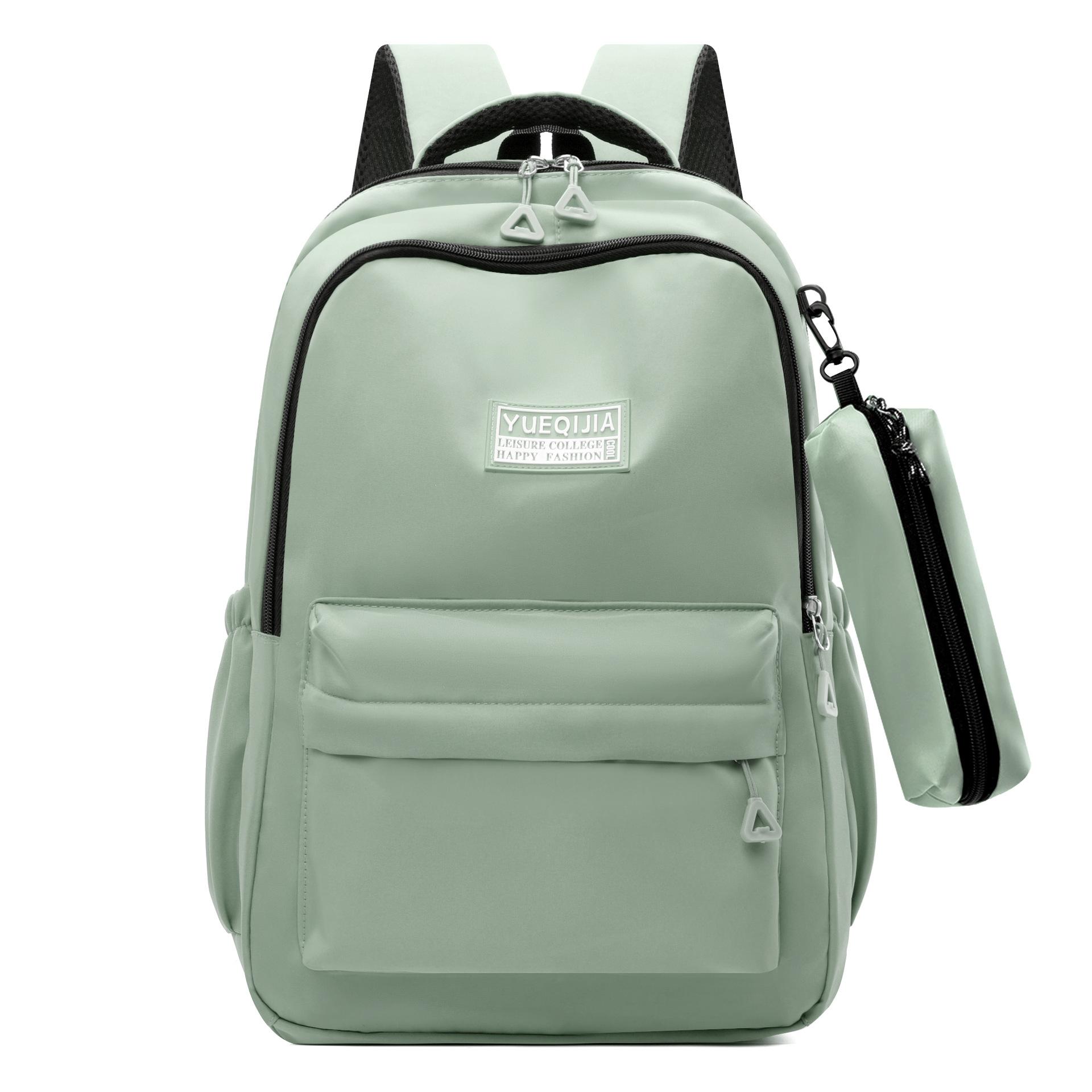 

Backpack Male Simple Versatile Campus Large Capacity High School Student College Student School Bag Travel Computer Backpack зелений
