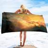 Sunrise Bath Towel Large Soft Lightweight Bath Sheet Blanket Sand Towel Beach Blanket Sand Free-Microfiber Quick Dry Pool Towel