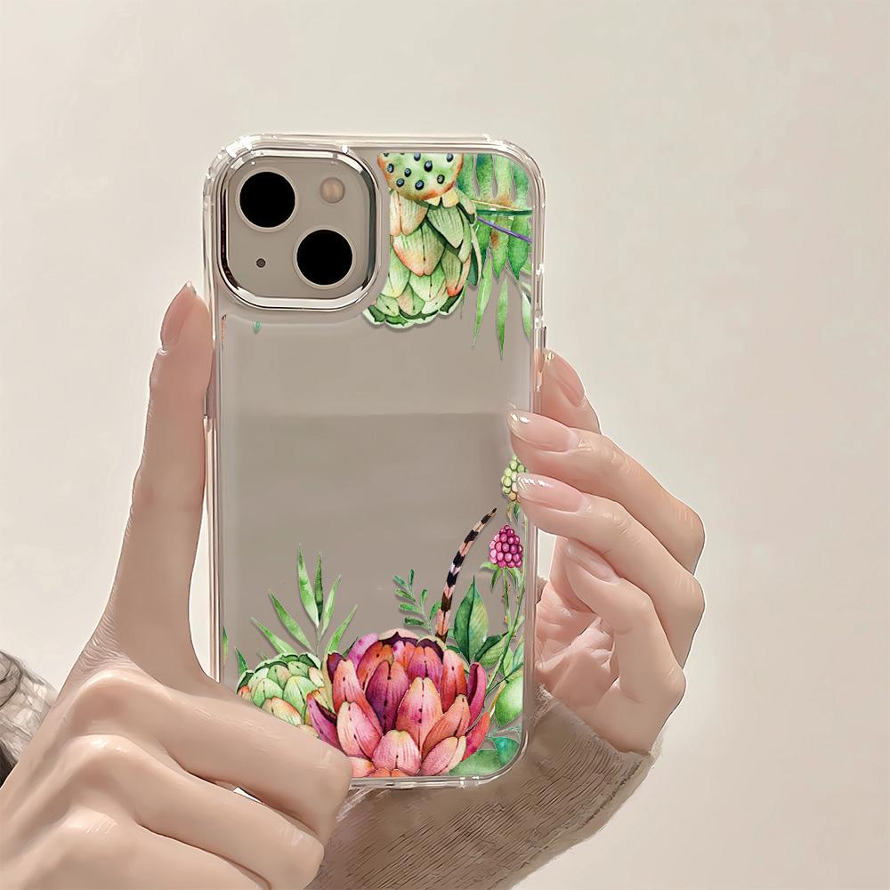 Colorful Large Flowers Soft TPU Case For IPhone 16 16E 15 14 Plus 13 12 11 Pro Max X XS XR 7 8 Plus Cover Case Funda Bumber