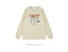 Korean Style Quirky Puppy Print Cuffed Long Sleeve Cotton T-Shirt for Couples - Autumn/Winter