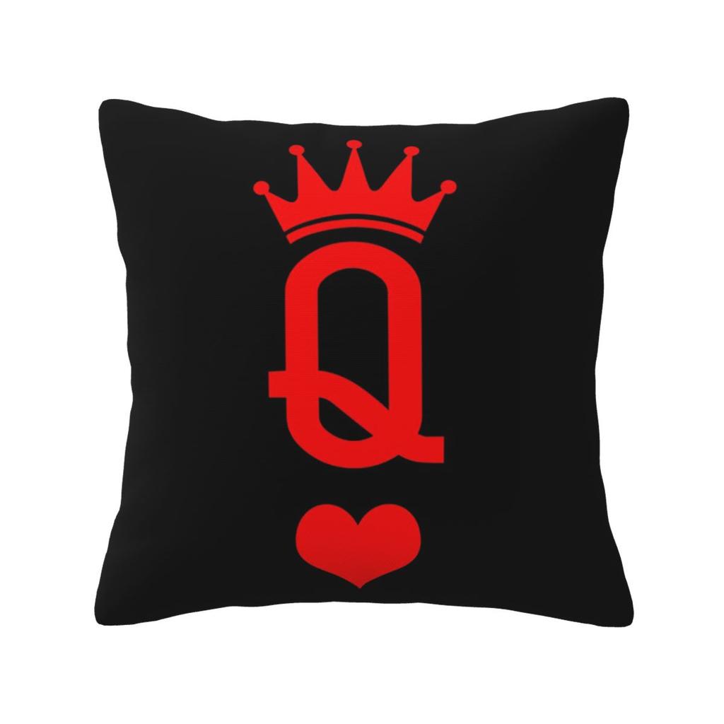 Queen Of Hearts Square Pillowcase Cushion Cover Pillow Case Throw Pillow Cover for Home Bedroom Car