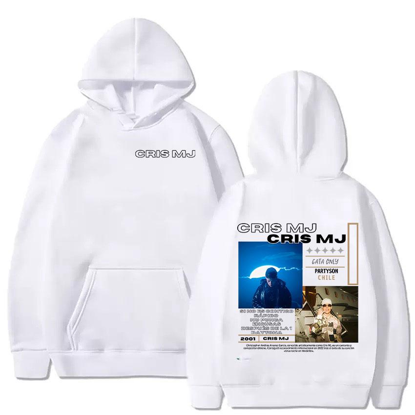 Rapper CRIS MJ Tour 2025 Album Graphics Hoodie Men's Hip Hop Gothic Punk Pullover Sweatshirt Casual Oversized Hoodies Streetwear