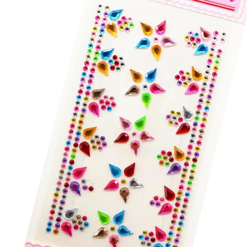 Gem Sticker Jewels Rhinestones for Crafts,Selfs Adhesive Stick On Gem Gemstones Sticker for Face Scrapbooks Supplies