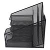 3 Tier Paper Tray Metal Mesh Desktop Organizer Sorter Letter File Document Storage Rack Office Supplies