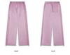 Striped Retro Pink Wide-Leg Sweatpants - Women's Jazz Dance, 300g Cotton Blend with Edging