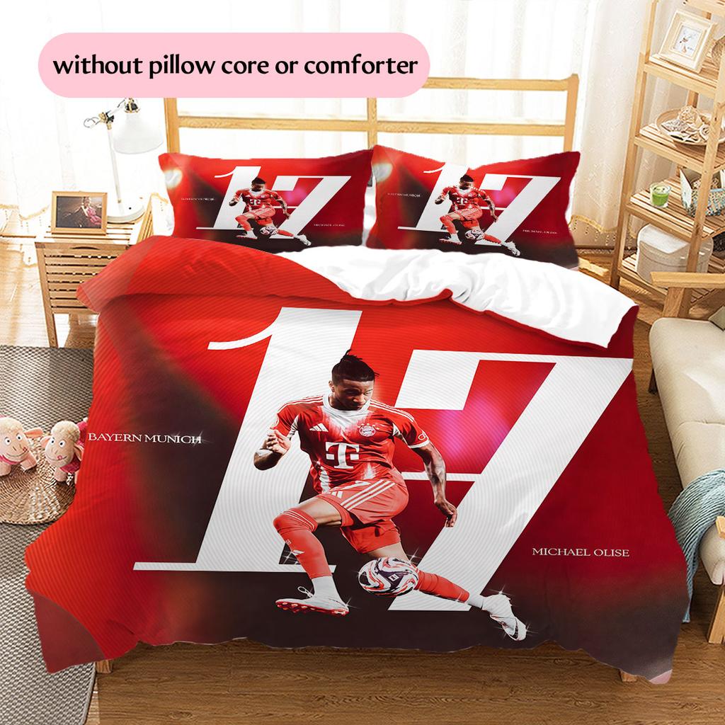 Biancheria da letto con motivo Michael Olise Decorazione per la casa Regalo di compleanno (1 * copripiumino + 2 * federa, senza nucleo),merchandising per fan.