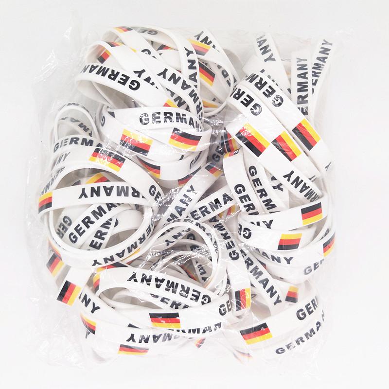 Germany Flag Print Sport Bracelet Country Logo Silicone Band Wristband Womwen Men Rubber Wrist Strap Bangle Accessories