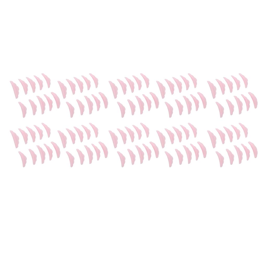 50 paia di bacchette per il sollevamento delle ciglia in silicone morbido e riutilizzabile, per il sollevamento delle ciglia, strumento di bellezza per il trucco.