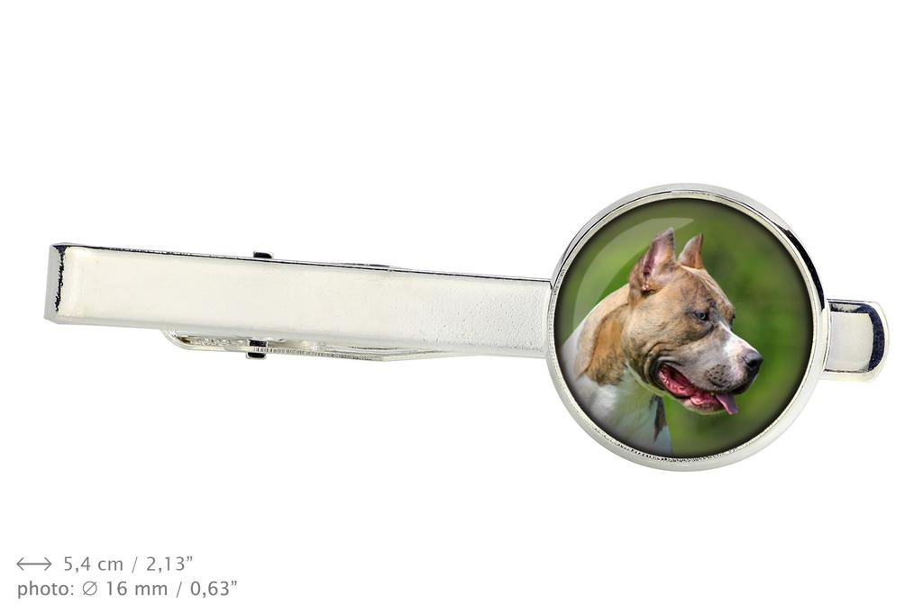 Pit Bull, American Pit Bull Terrier, Pitbull Terrier, APBT - tie clip, ornament, jewelry for an evening outfit by Art-Dog