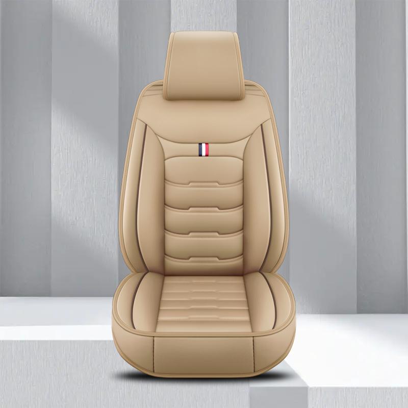 Car Seat Cover Premium Waterproof Faux Leather Cushion for Front Seat Four Season Universal Fit Most Car SUV Car Accessories