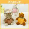 Fruit Coconut Orange Bear Strawberry Rabbit Plush Toy Cute Baby Doll Figure