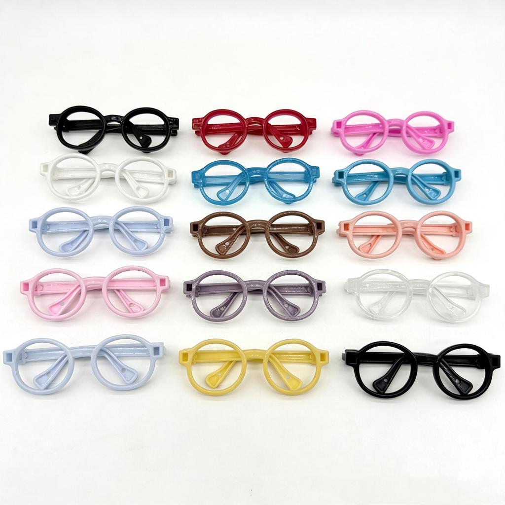 10cm & 20cm Cotton Plush Bear Glasses - Self-Deprecating Bear Doll Accessories