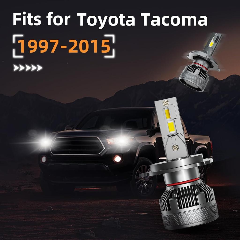 Fits For Toyota Tacoma 1997-2015 Hi/Lo Dual Beam Lights, 2Pcs Super Bright 6000K White Hi/Lo Dual Beam Lights Blubs Package