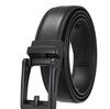 Men's Belt Genuine Leather Automatic Buckle Business Cowhide Belt Male Middle-aged and Young Versatile Simple Casual Trouser Belt for Men