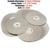 10PCS 6" Inch Grit 80-3000 Coarse To Fine Diamond Grinding Disc Coated Flat Lap Disk Abrasive Wheel Lapidary Tools Gemstone Rock