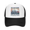 Custom Go Outside Worst Case Scenario A Bear Kills You Trucker Hat Adult Adjustable Baseball Cap Unisex Women Sports Dad Hat