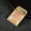 Auspicious Words Idle Golden Seal Daoist Ritual Tool Cinnabar Brass Craft Pendant Ancient Solid Square Plaque