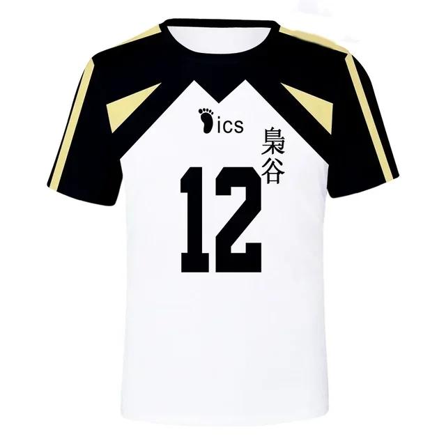 T-shirt Estiva Haikyuu a Maniche Corte da Uomo Abbigliamento da Allenamento Squadra di Pallavolo Donna Casual Stampata Abbigliamento Genitore Adulto Manica Corta