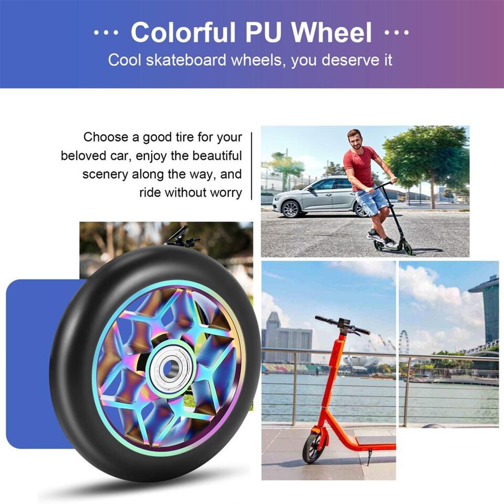 2pack/lot Scooter Wheels With Materials For Long Service Life And Stability Scooter Accessories