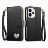 Wallet Flip Case for iPhone 17 16 15 14 13 12 11 Pro Man Air 16e 17e 7 8 Plus, PU Leather with Zipper, Card Slots, Hand Strap