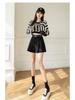 Women's High Waist Corduroy A-line Pleated Culottes Winter Shorts 2024