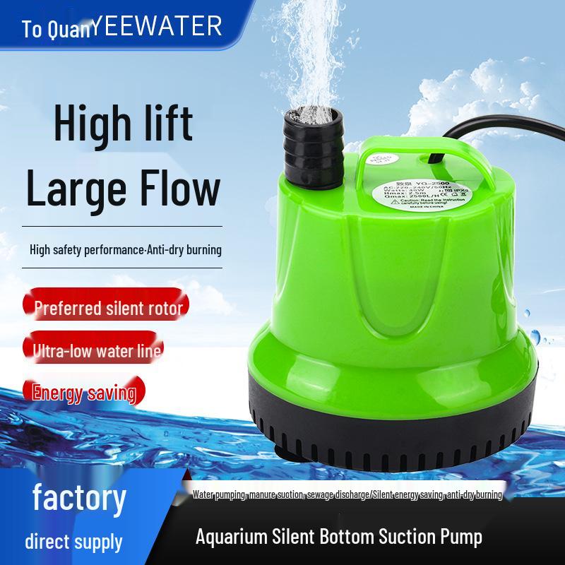 Bomba Sumergible de Fondo para Acuario de 110V para Paisajismo y Circulación de Agua