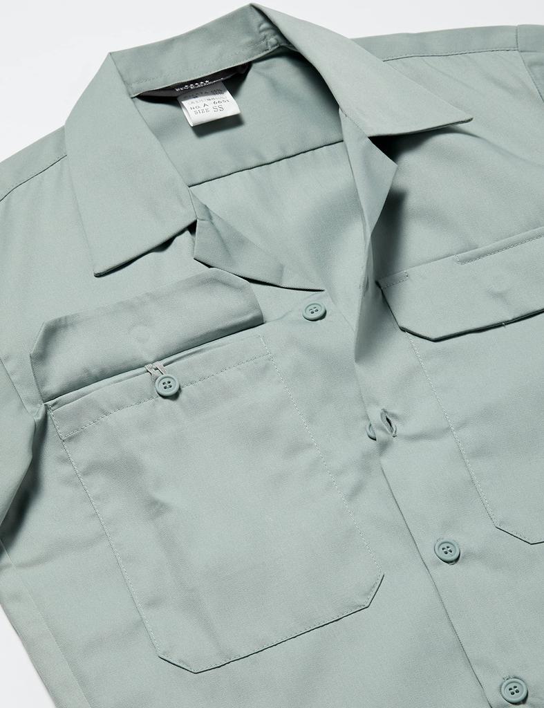 COCOS Nobuoka A-6651 Open-Collar Long-Sleeve Blouson, Green, Size M