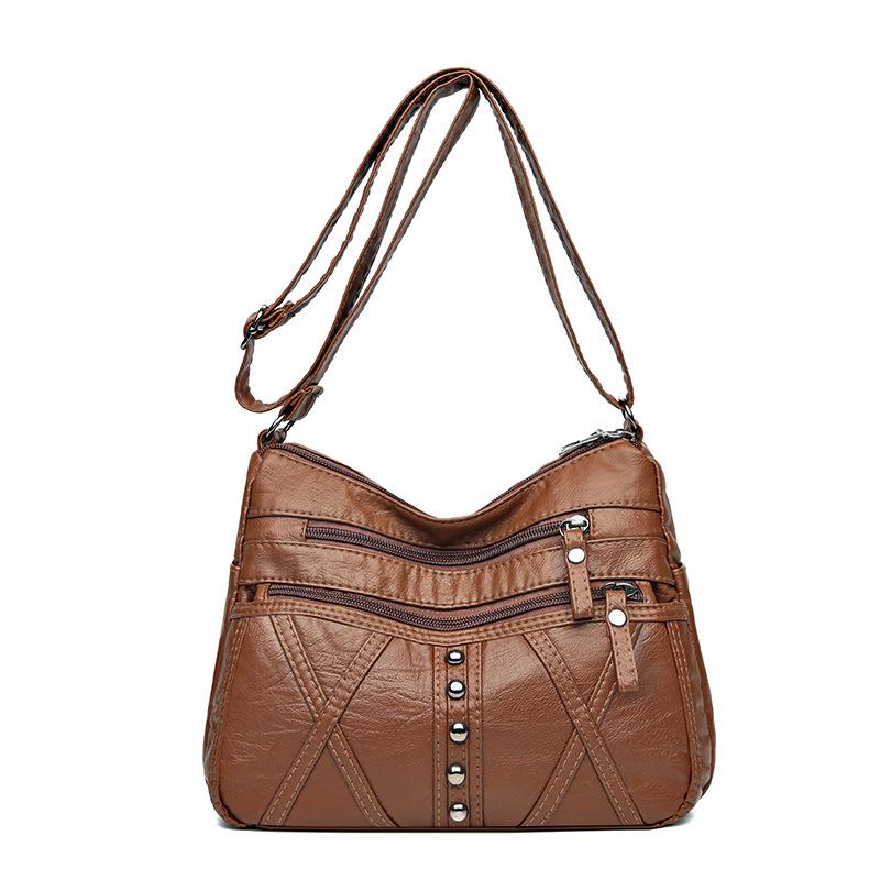 Elegante Retro Leder Crossbody Wickeltasche - Leicht, Stilvolles Europäisches & Amerikanisches Design