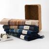 Imitation cashmere scarf women's high-end sense versatile thickened autumn and winter splicing warm new plaid scarf dual-purpose