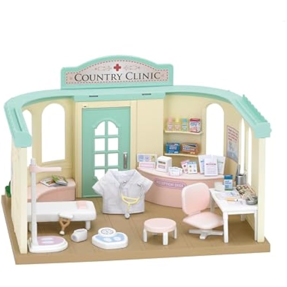Sylvanian Families Store [Forest Doctor] H-12 ST Mark Certified Toy Doll House for Ages 3 and Up ...