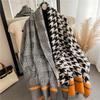 Autumn and Winter Super Warm Versatile Thousand Bird Grid Wool Scarf Female, Dual-purpose Double-sided Shawl Student Scarf To Keep Out the Cold
